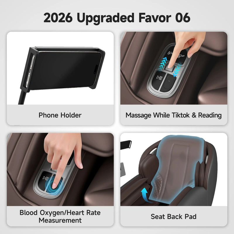 Real Relax Favor-06 2026 3D Massage Chair | Brown