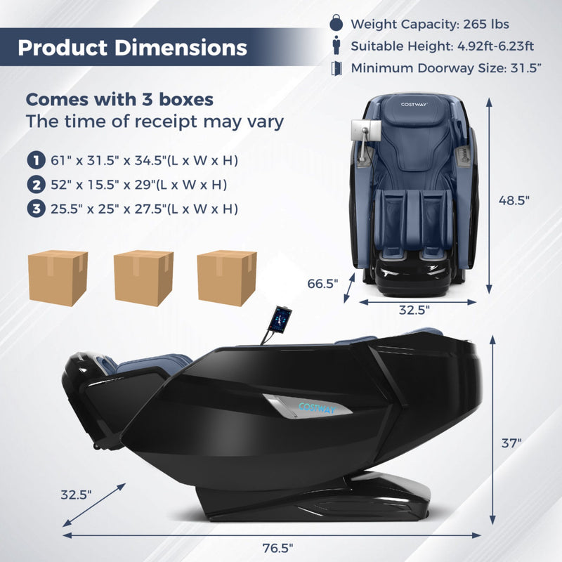 Costway Kenzo Zero Gravity Full Body Massage Chair