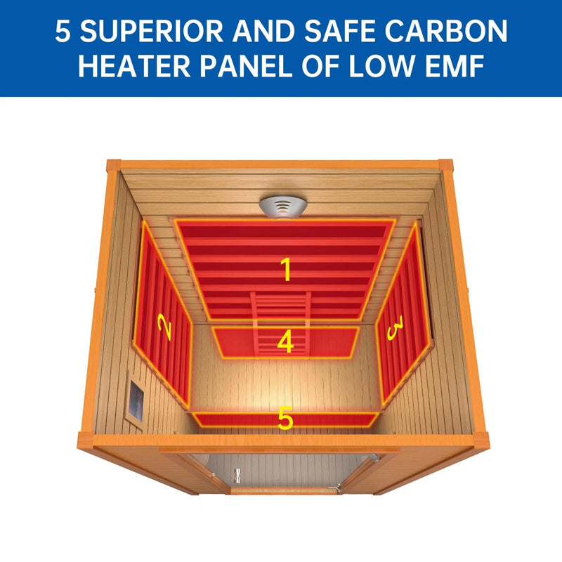 Earth 1-2 Person Low EMF Far Infrared Sauna