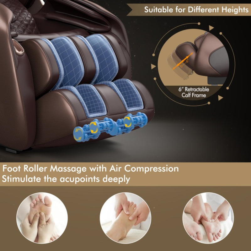 Costway Full Body Massage Chair with SL Track, Zero Gravity & Yoga Stretching
