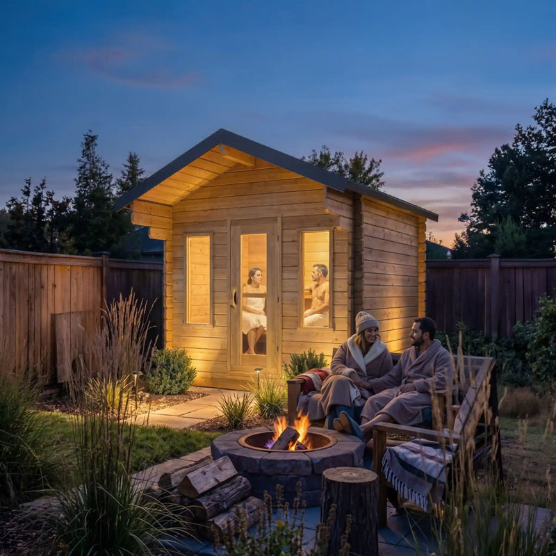 Leisurecraft Palmer Cabin Sauna 4-Person Eastern White Cedar Electric Wood Canadian Made