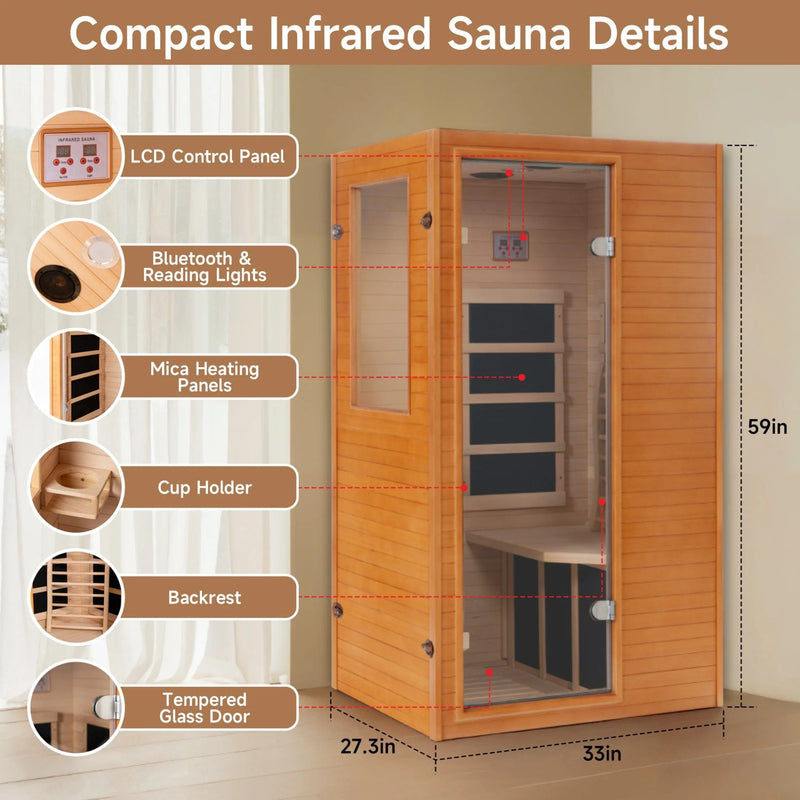 Earth Compact 1 Person Far Infrared Sauna