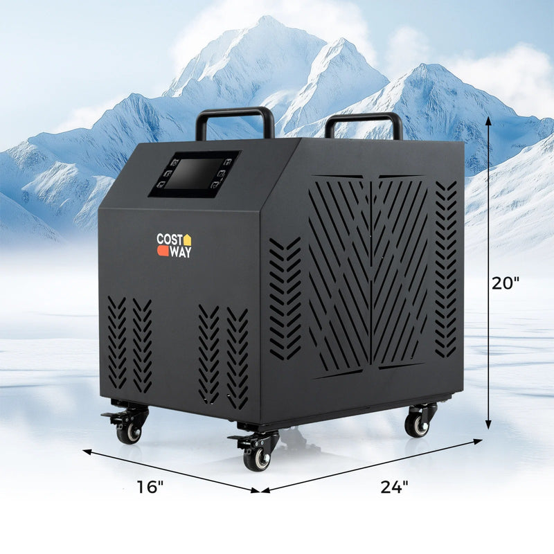 Costway 4/5 HP Cold Plunge Water Chiller with WiFi App Control and Dual Filtration
