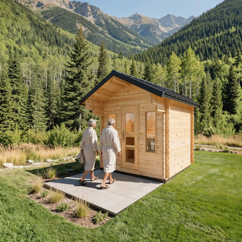 Leisurecraft Palmer Cabin Sauna 4-Person Eastern White Cedar Electric Wood Canadian Made