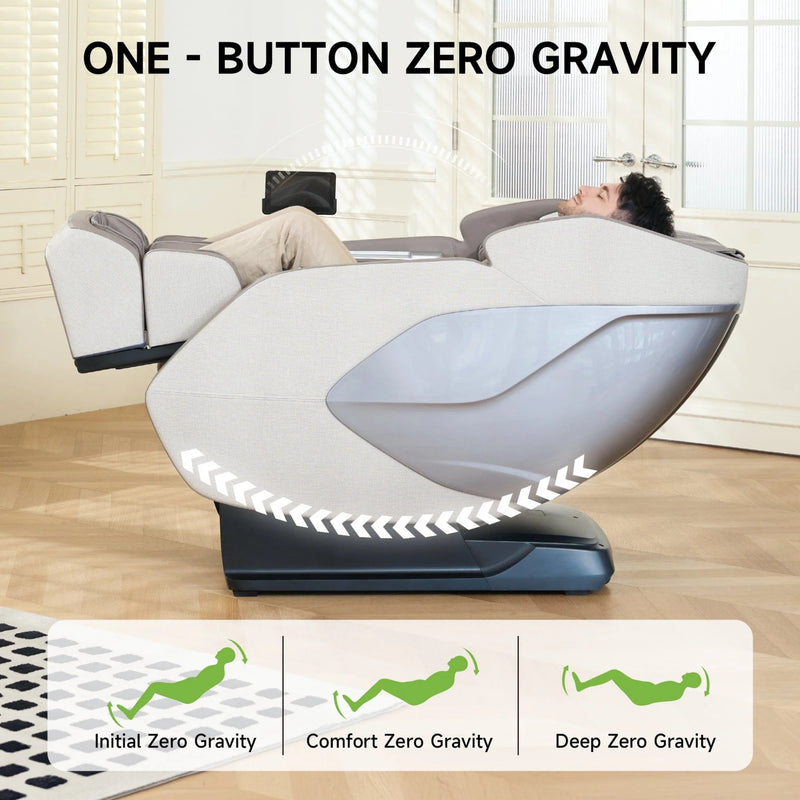 Real Relax PS5200 4D Zero Gravity Massage Chair | Khaki