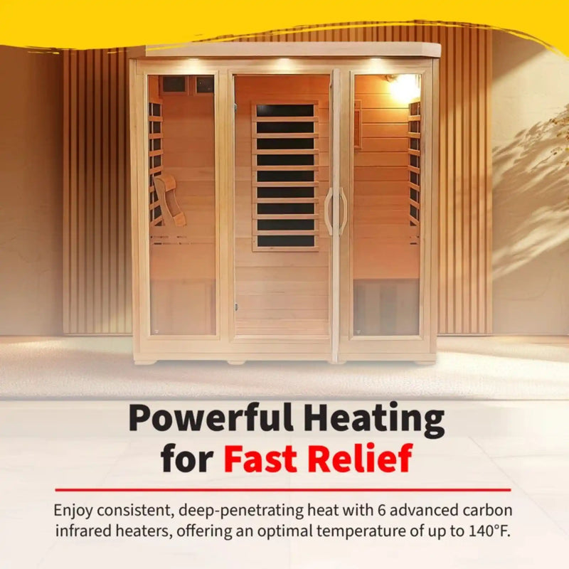 Heatwave Sonoma 4-Person Hemlock Infrared Sauna