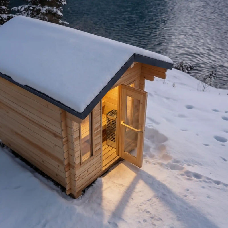 Leisurecraft Palmer Cabin Sauna 4-Person Eastern White Cedar Electric Wood Canadian Made