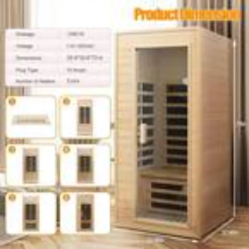 Spygo Moray 1-2 Person Indoor Hemlock Infrared Sauna