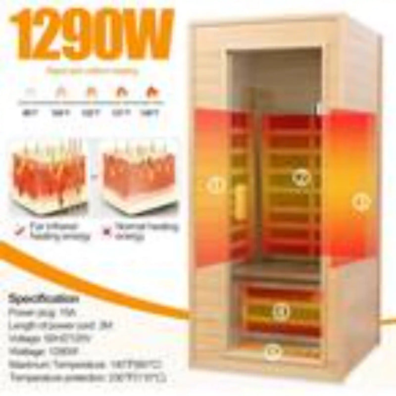 Spygo Moray 1-2 Person Indoor Hemlock Infrared Sauna